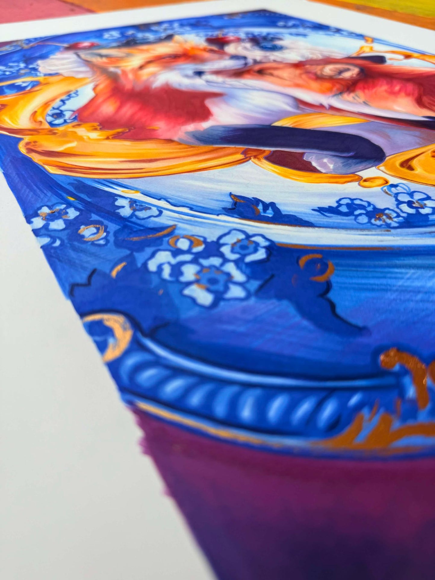 "Breakfast with Foxes" - Limited Edition Print