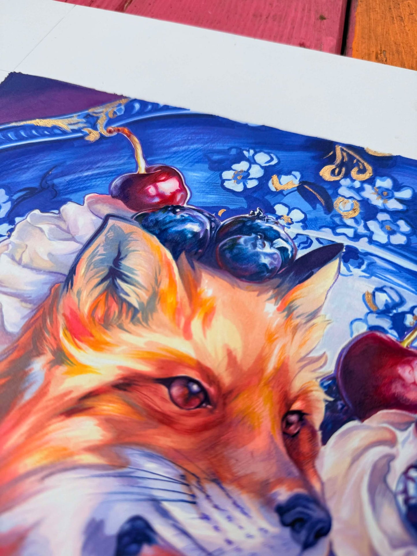"Breakfast with Foxes" - Limited Edition Print