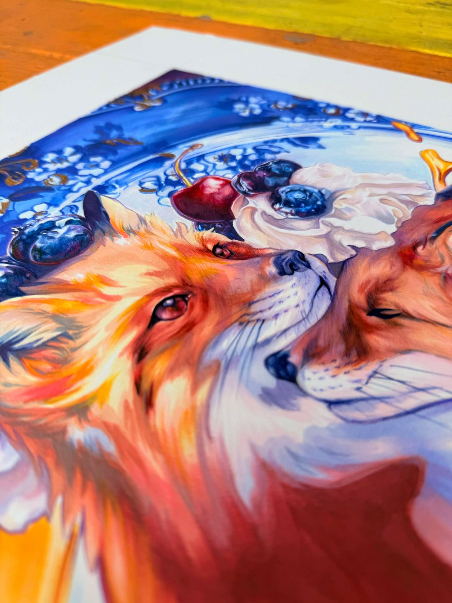 "Breakfast with Foxes" - Limited Edition Print