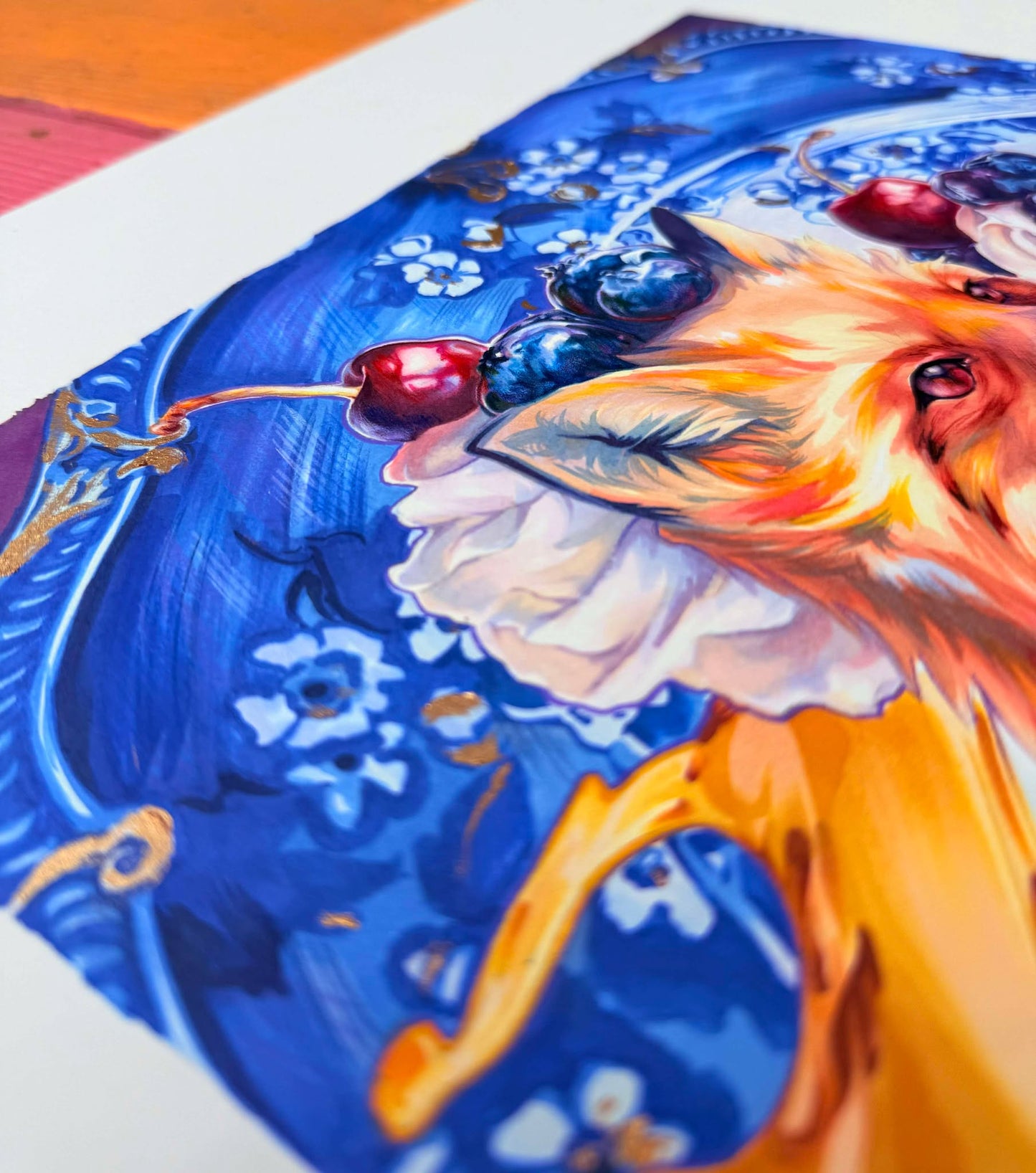 "Breakfast With Foxes" - Original Illustration