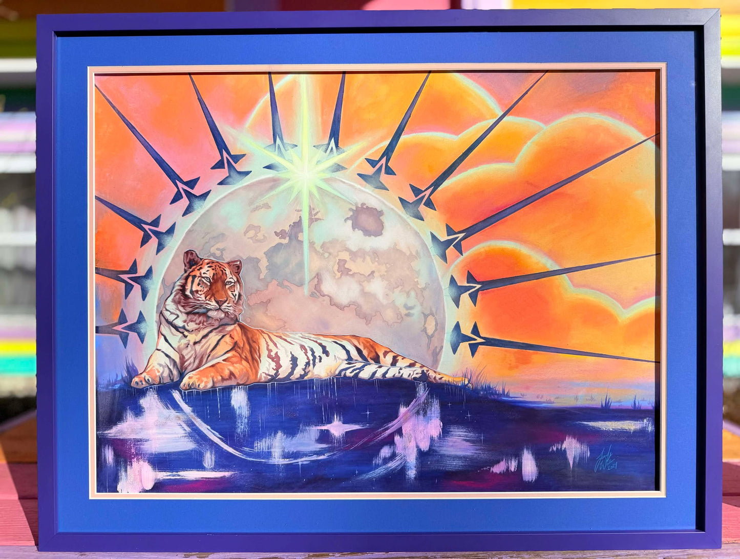 "Amethyst" - Framed Original Drawing