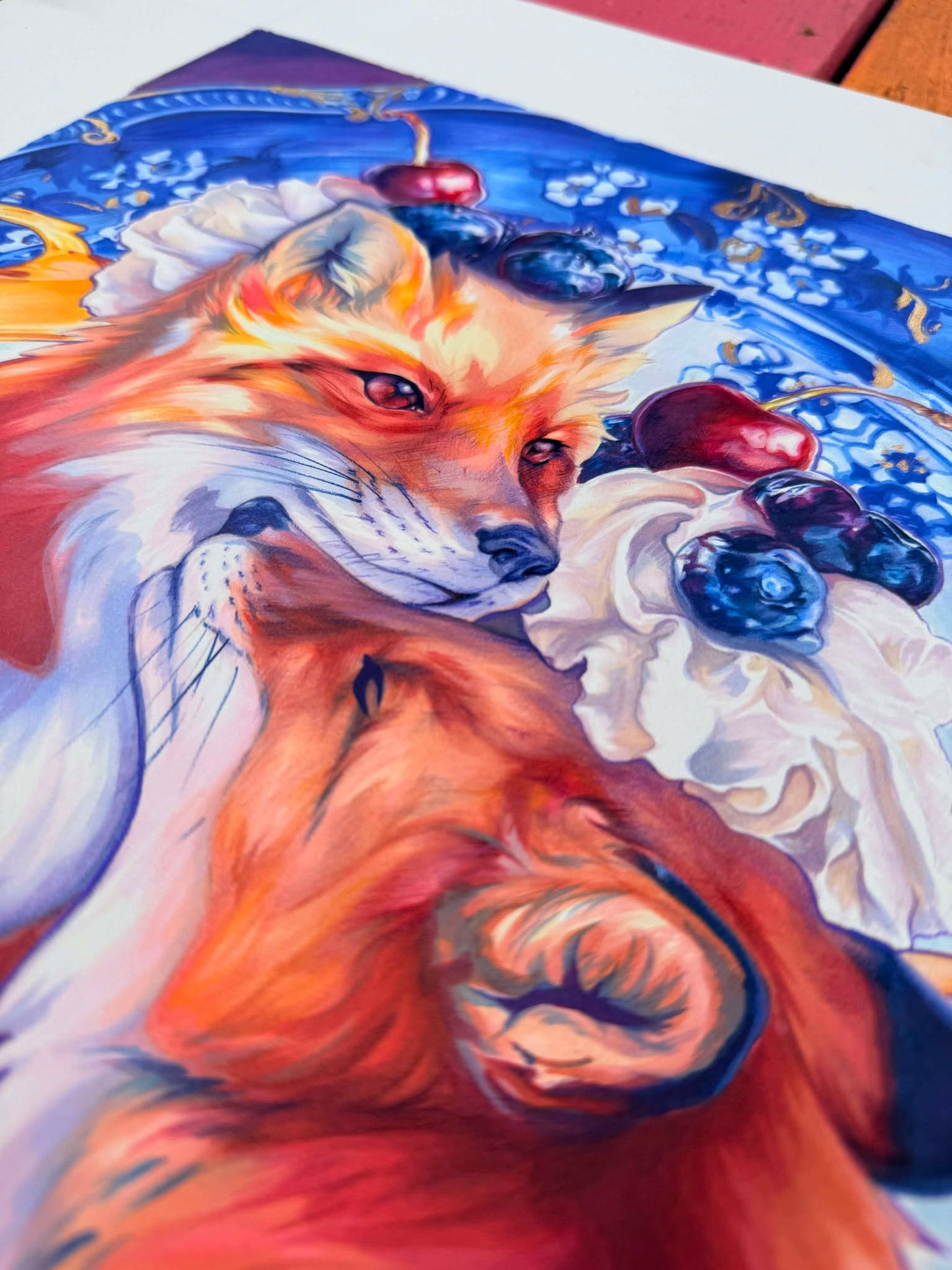 "Breakfast with Foxes" - Limited Edition Print