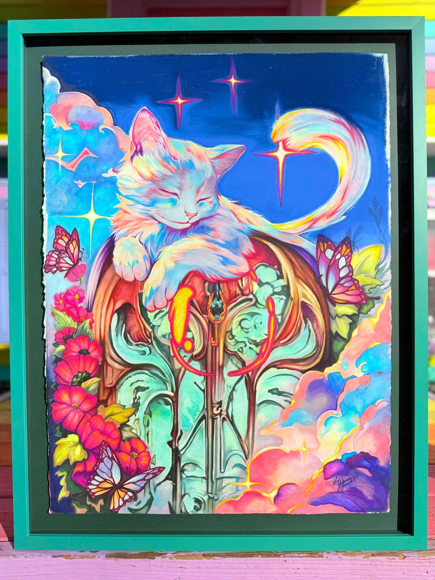"Suzume" - Framed Original Illustration