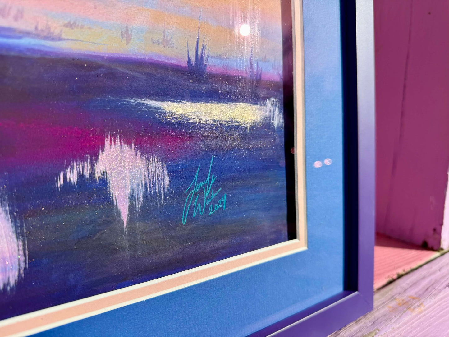 "Amethyst" - Framed Original Drawing