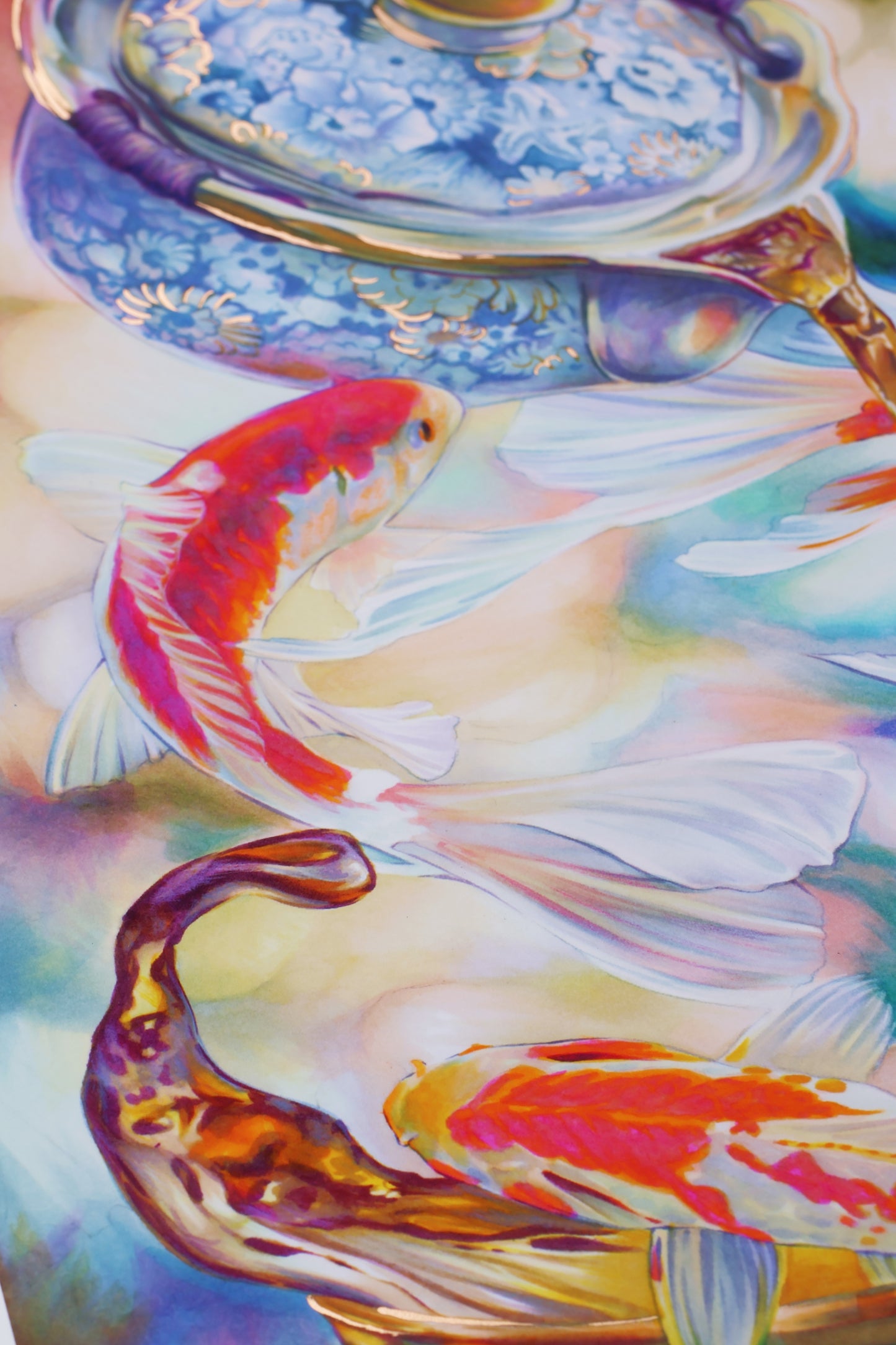 "The Dreams of Koi" - Limited Edition Hand Embellished Print