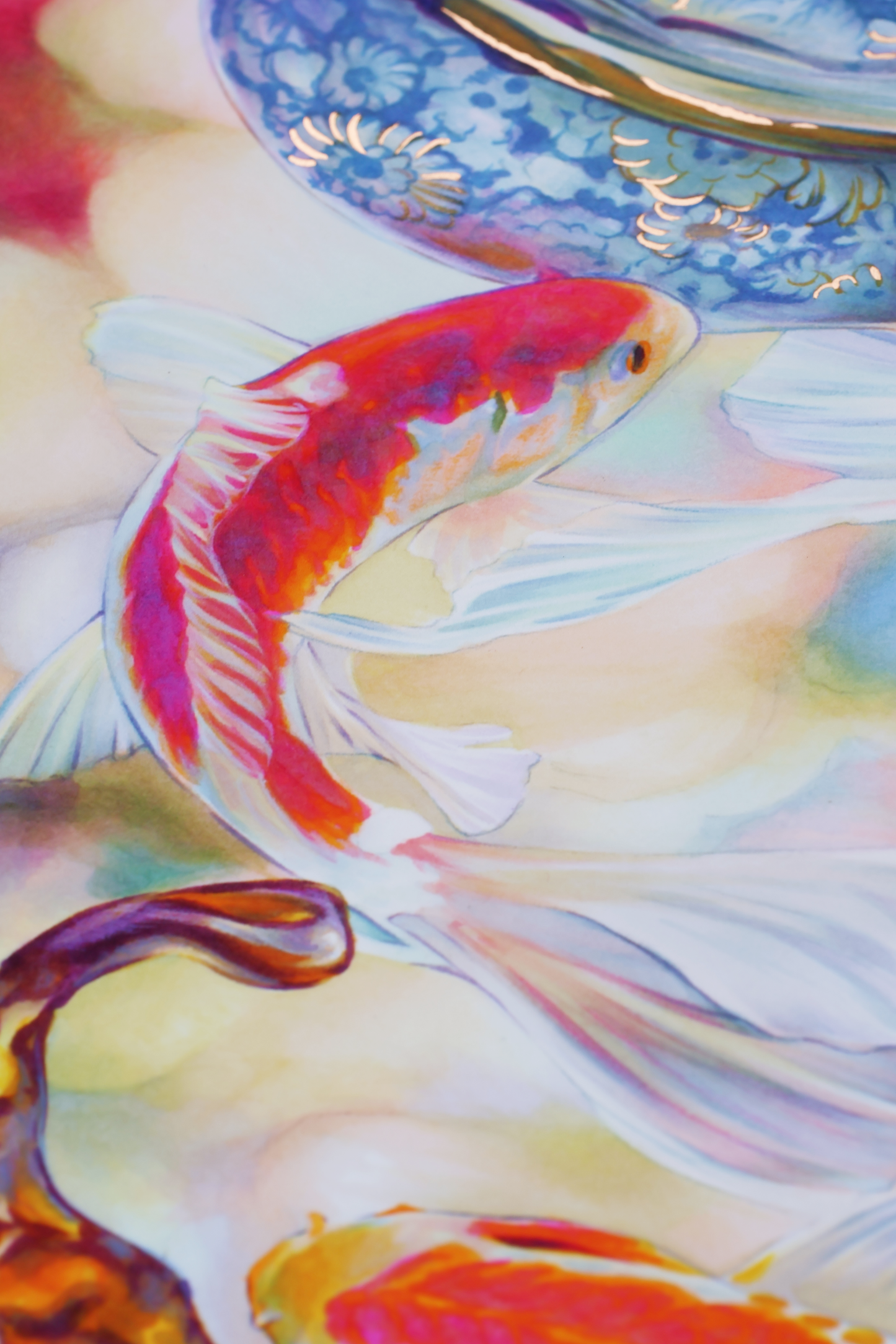 "The Dreams of Koi" - Limited Edition Hand Embellished Print