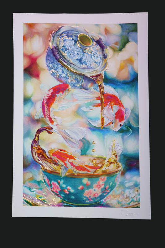"The Dreams of Koi" - Limited Edition Hand Embellished Print