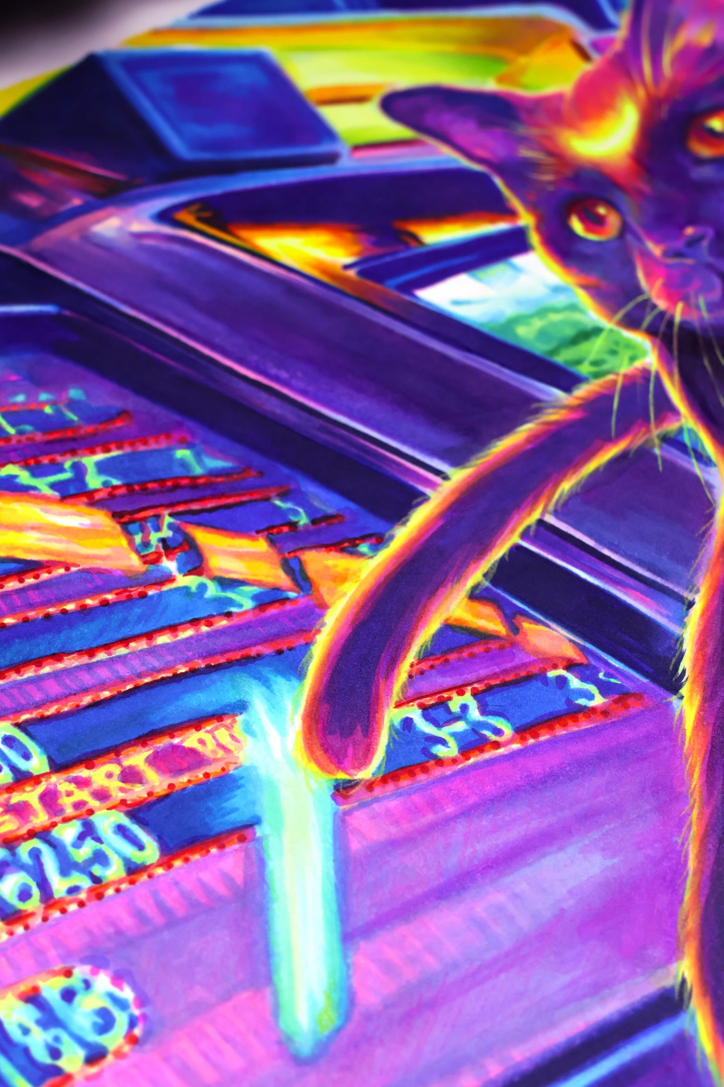 Retro Hearts - Limited Edition Print