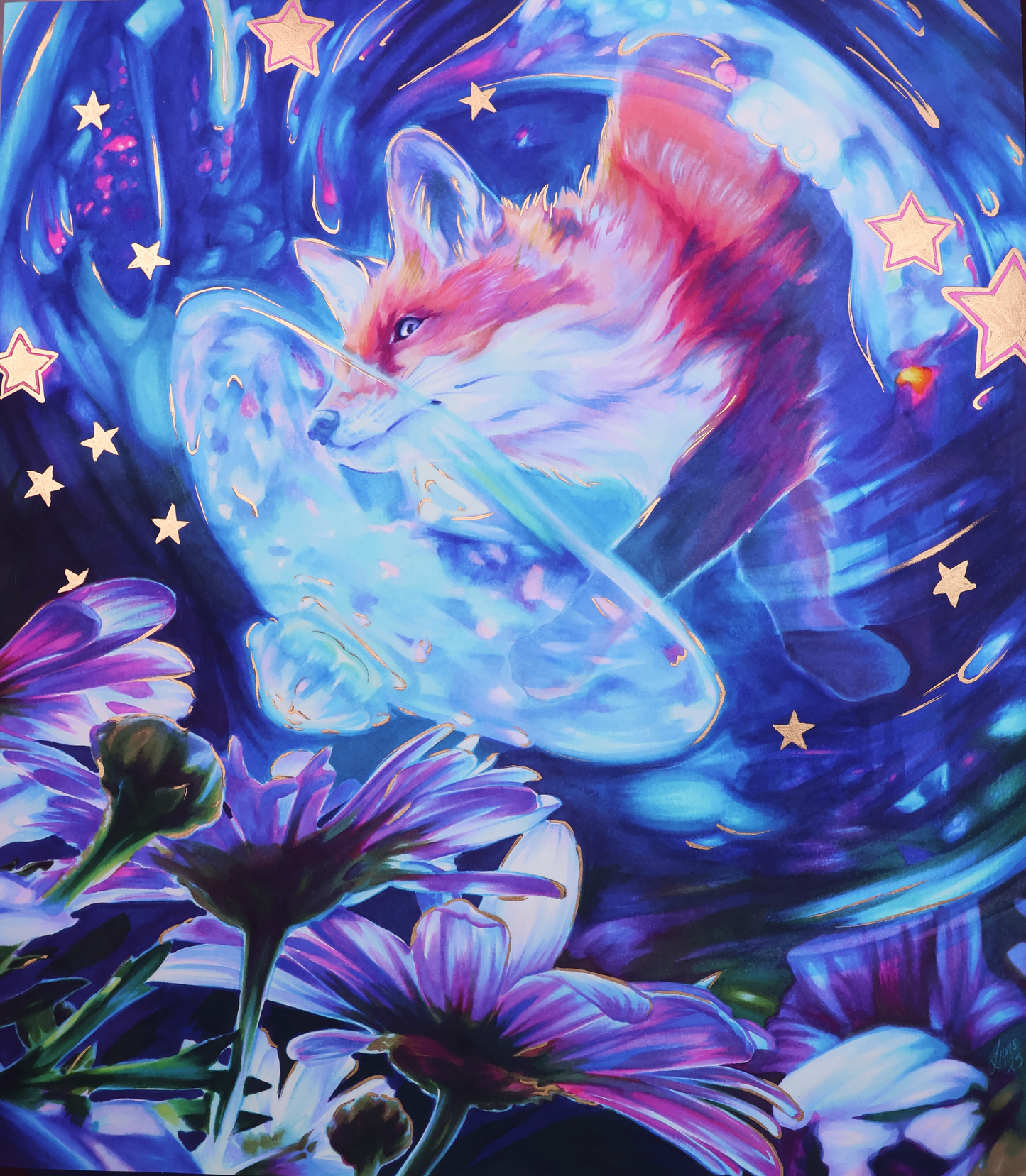 "Petals In The Aether" - Limited Edition Hand Embellished Print