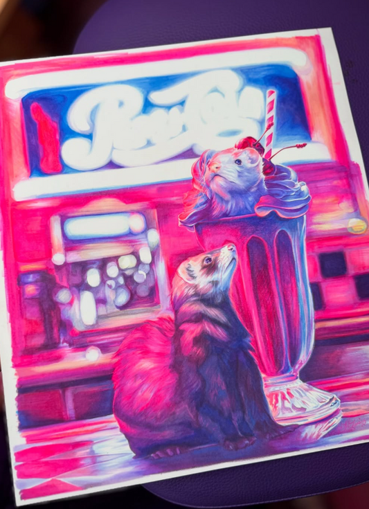 "Neon Whiskers" Limited Edition Print