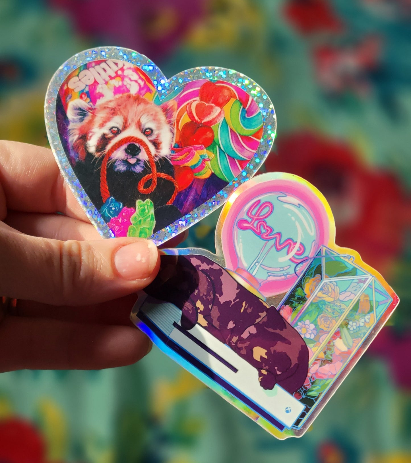 "Love" Holographic Vinyl Sticker