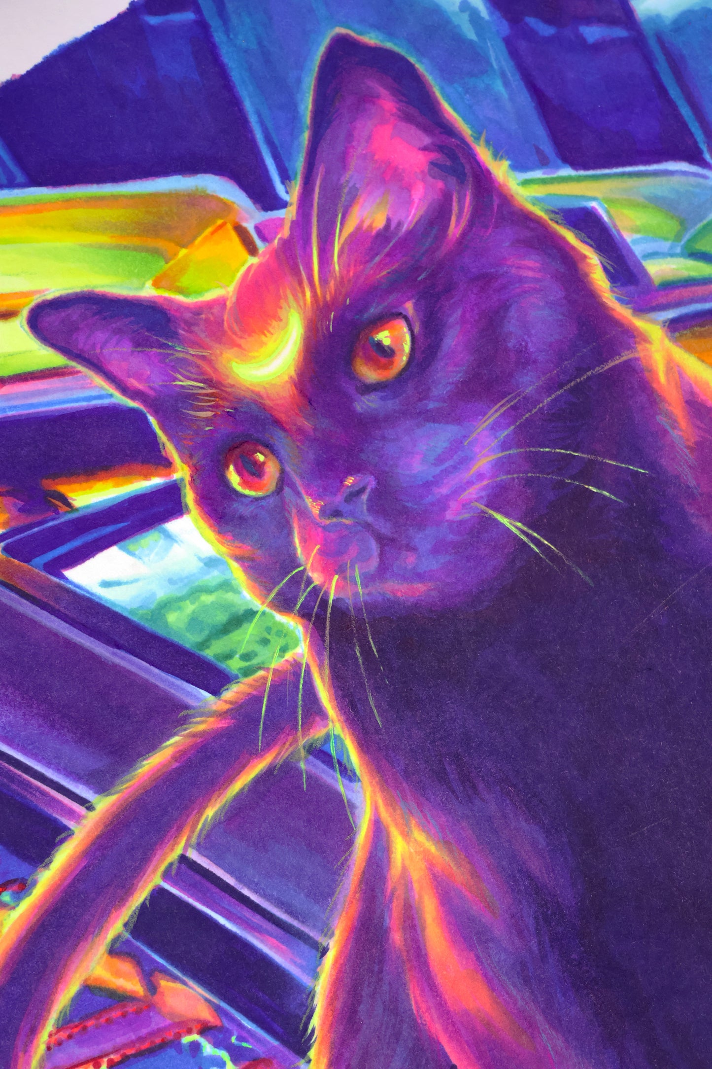 Retro Hearts - Limited Edition Print