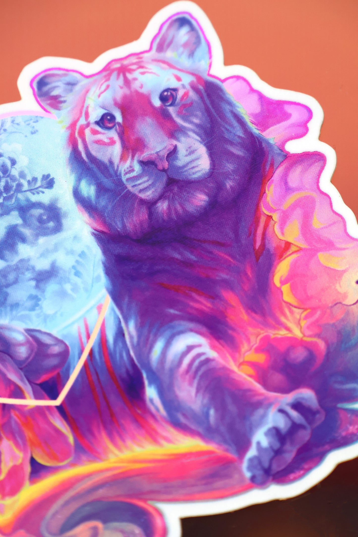 "Chasing the Porcelain Moon" Rainbow Holographic Sticker