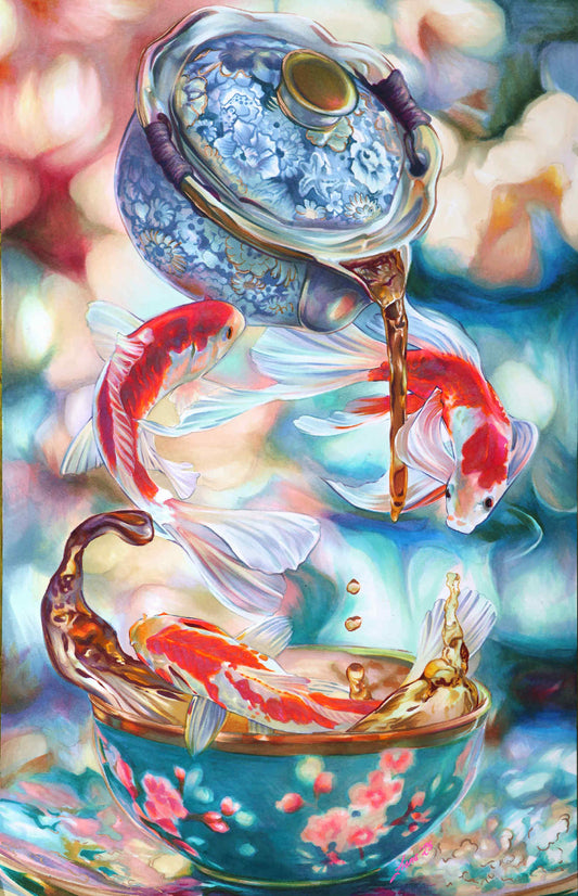 "The Dreams of Koi" - Limited Edition Hand Embellished Print