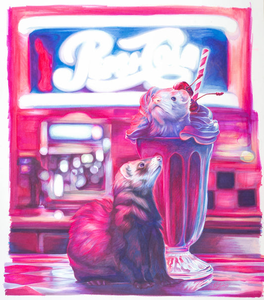 "Neon Whiskers" Limited Edition Print